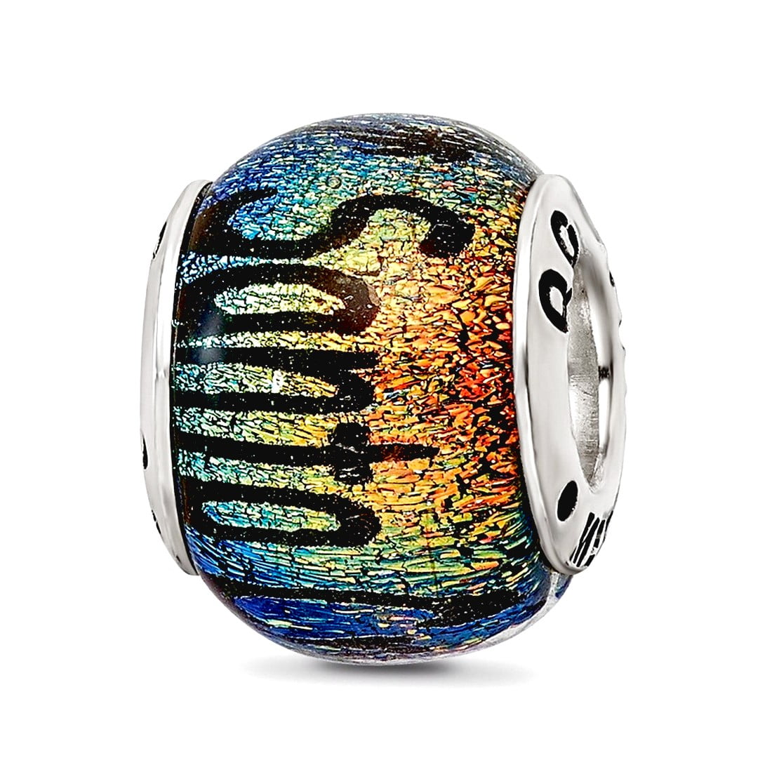 Sterling Silver Reflections Santa Cruz Dichroic Glass Bead