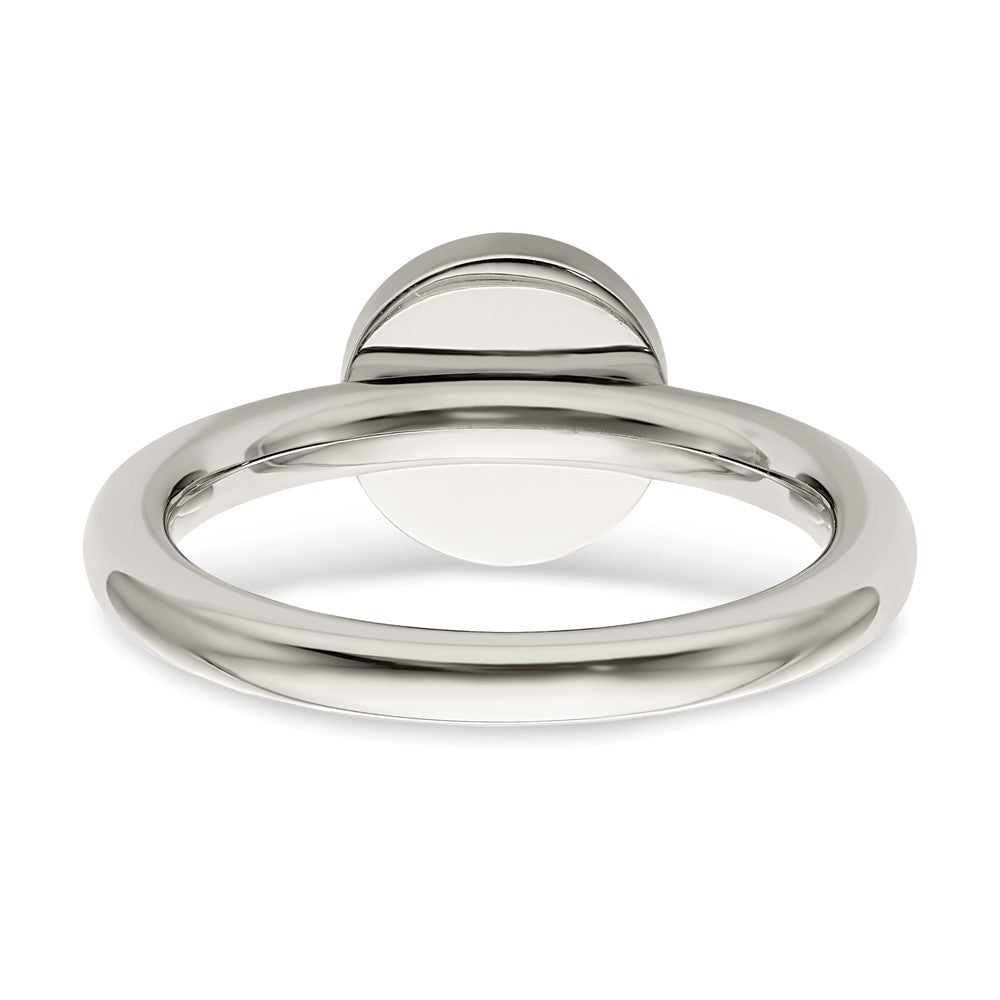 Stainless Steel Polished Circle Ring Size - 8