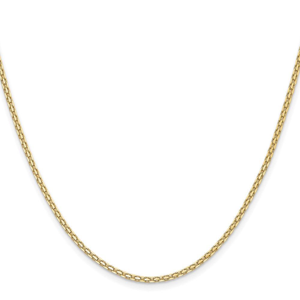 14K 20 inch 1.8mm Lightweight Flat Bismark with Lobster Clasp Chain