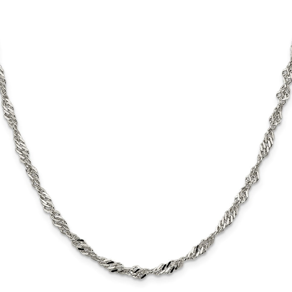 Sterling Silver 3.5mm Singapore Chain 20 Inches