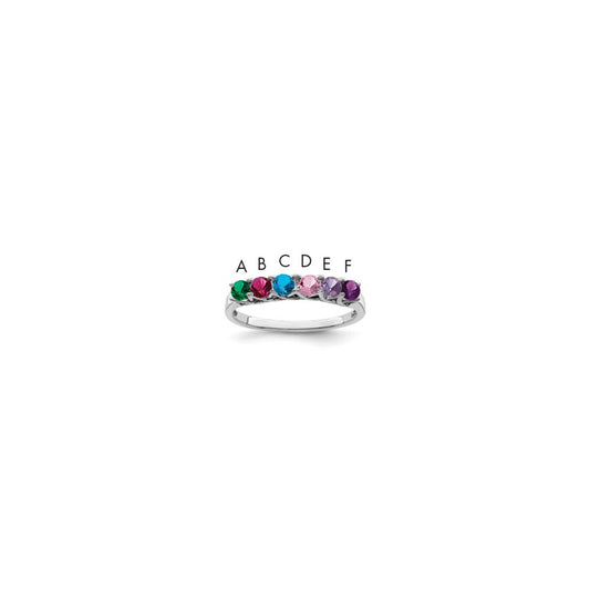 Sterling Silver Rhodium-plated Family Jewelry Mounting