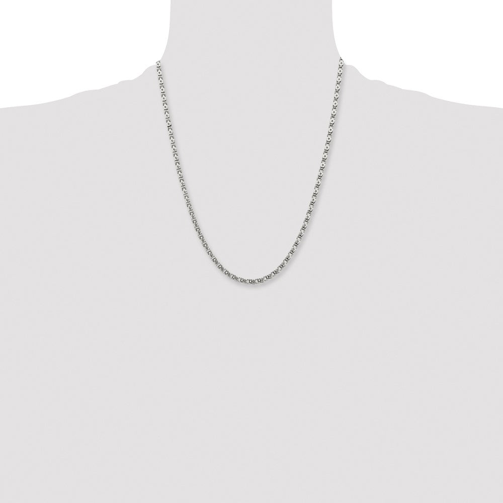 Stainless Steel Polished Fancy Circle Link 22in Chain