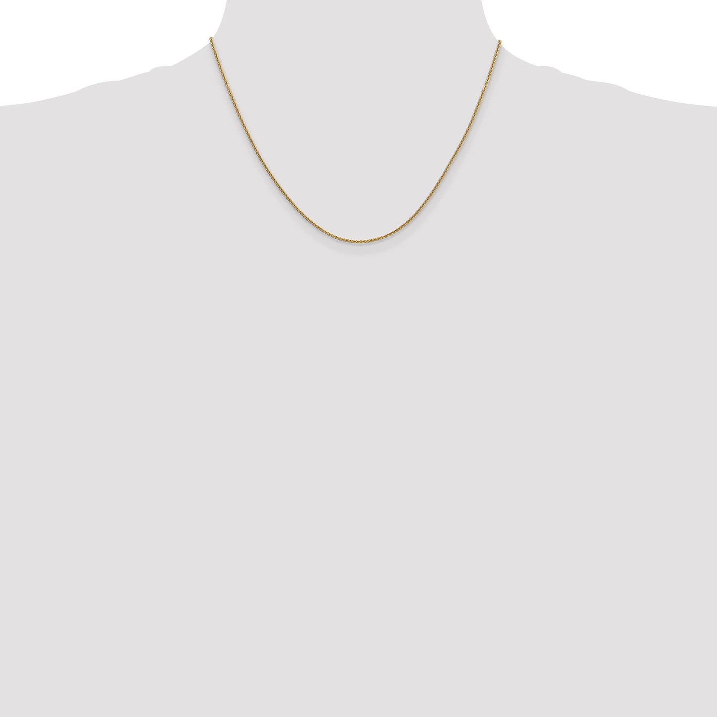 14K 9 inch 1.4mm Round Open Link Cable with Lobster Clasp Anklet