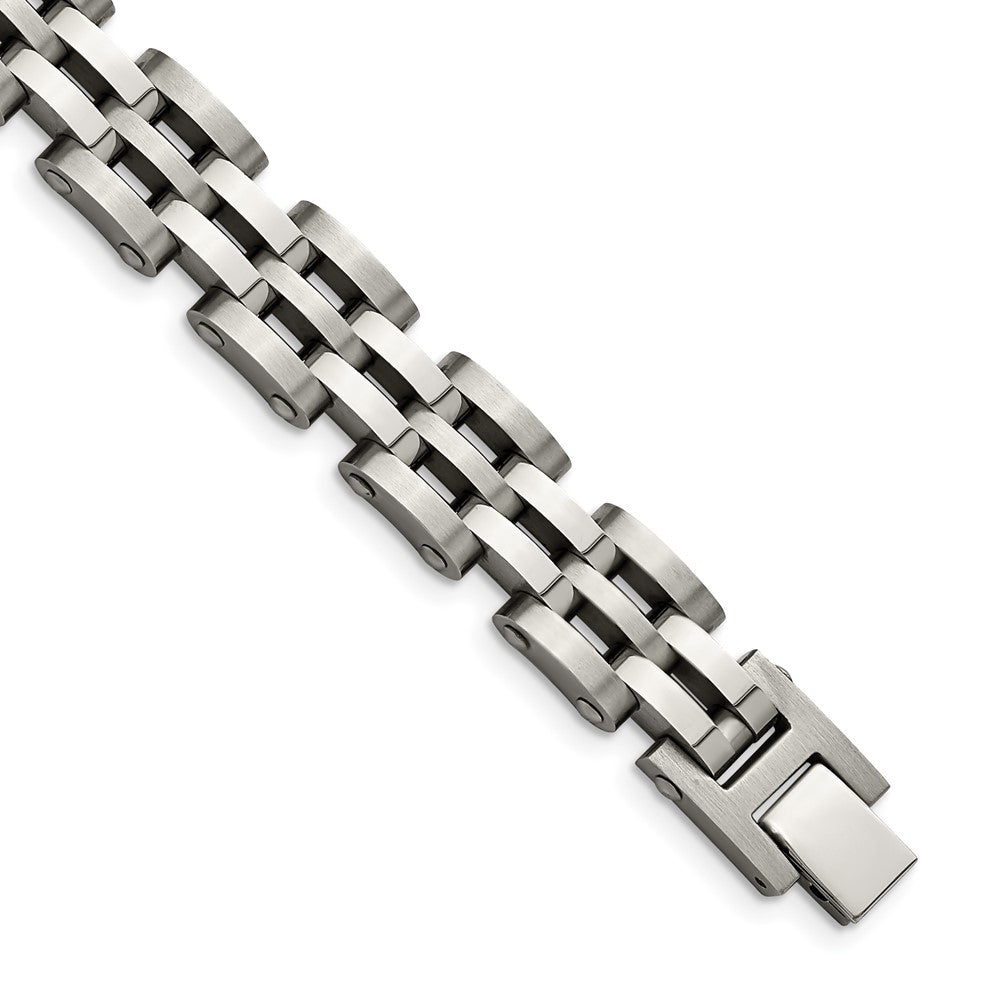 Stainless Steel Brushed and Polished 8.75in Bracelet 8.75 inches