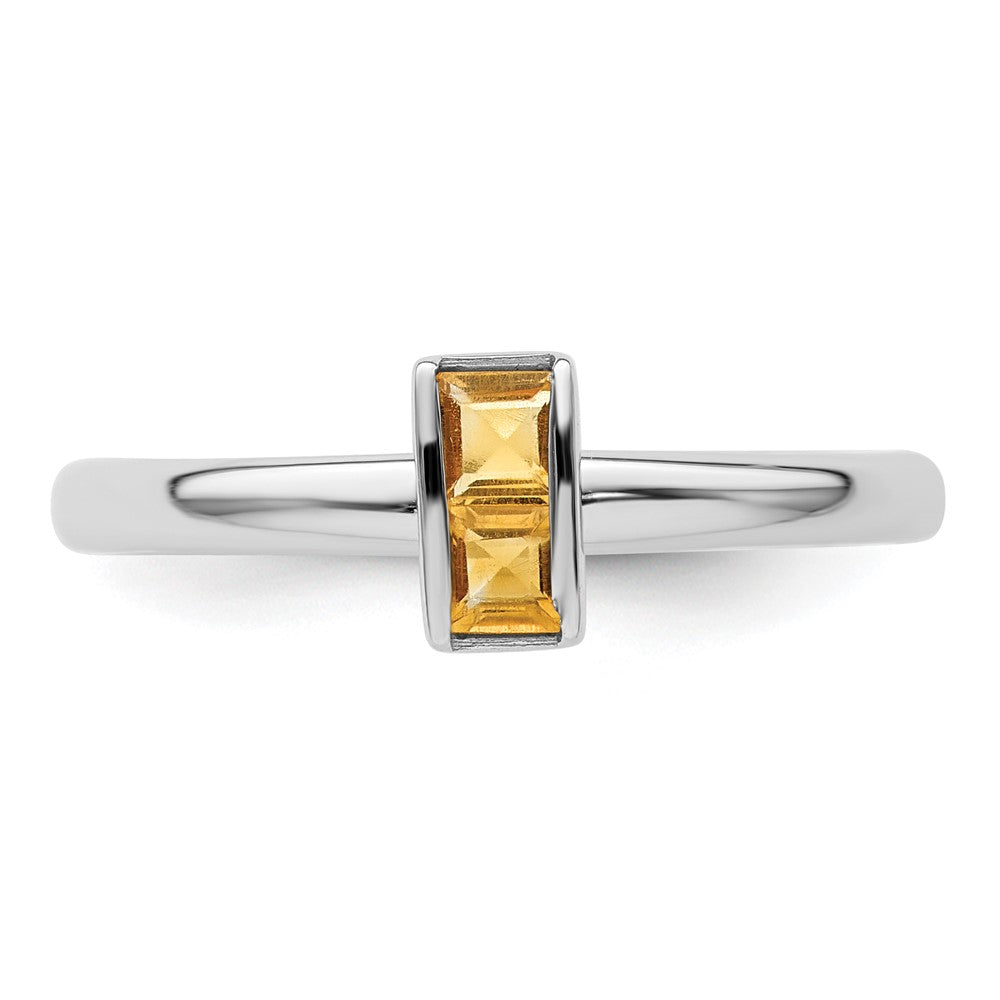 Sterling Silver Stackable Expressions Citrine Ring