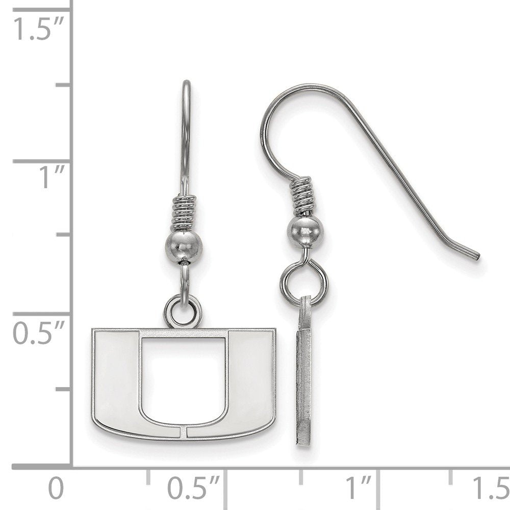 Women's Miami Hurricanes Sterling Silver XS Dangle Earrings