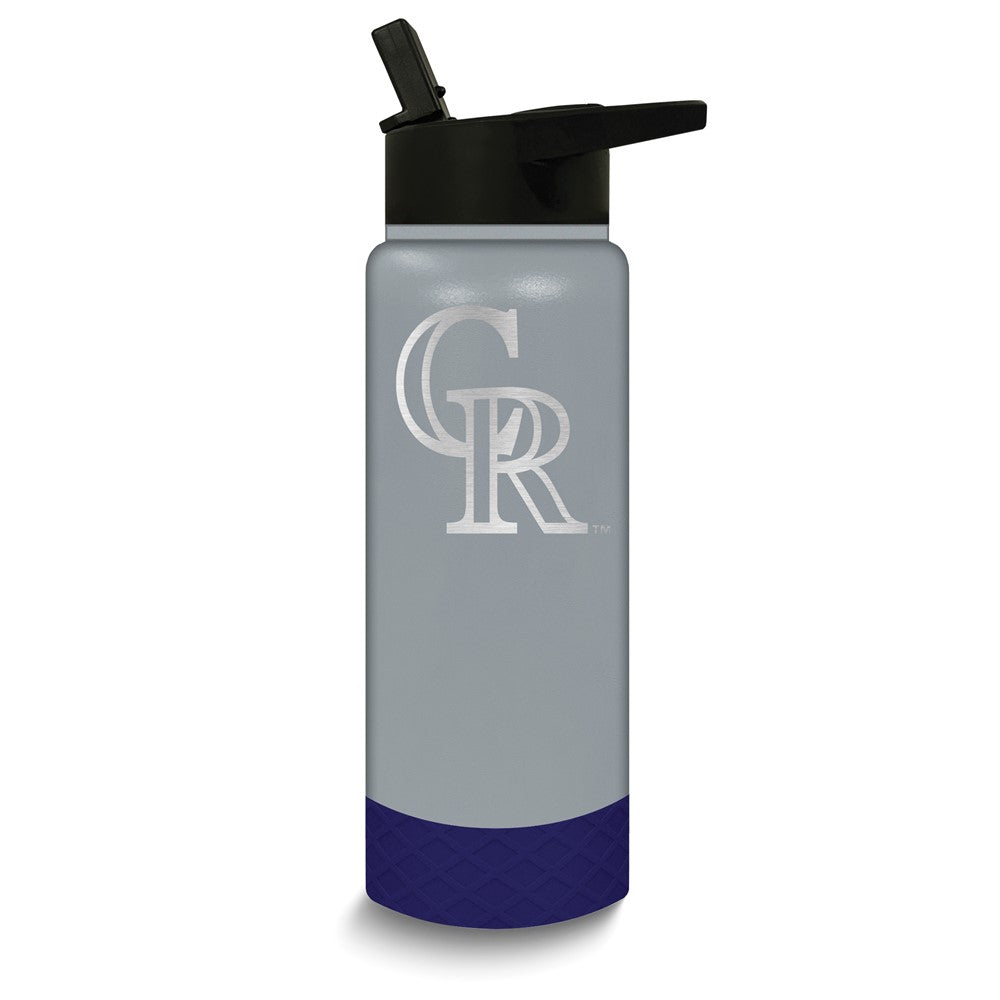 MLB Colorado Rockies Stainless Steel Silicone Grip 24 oz. Water Bottle