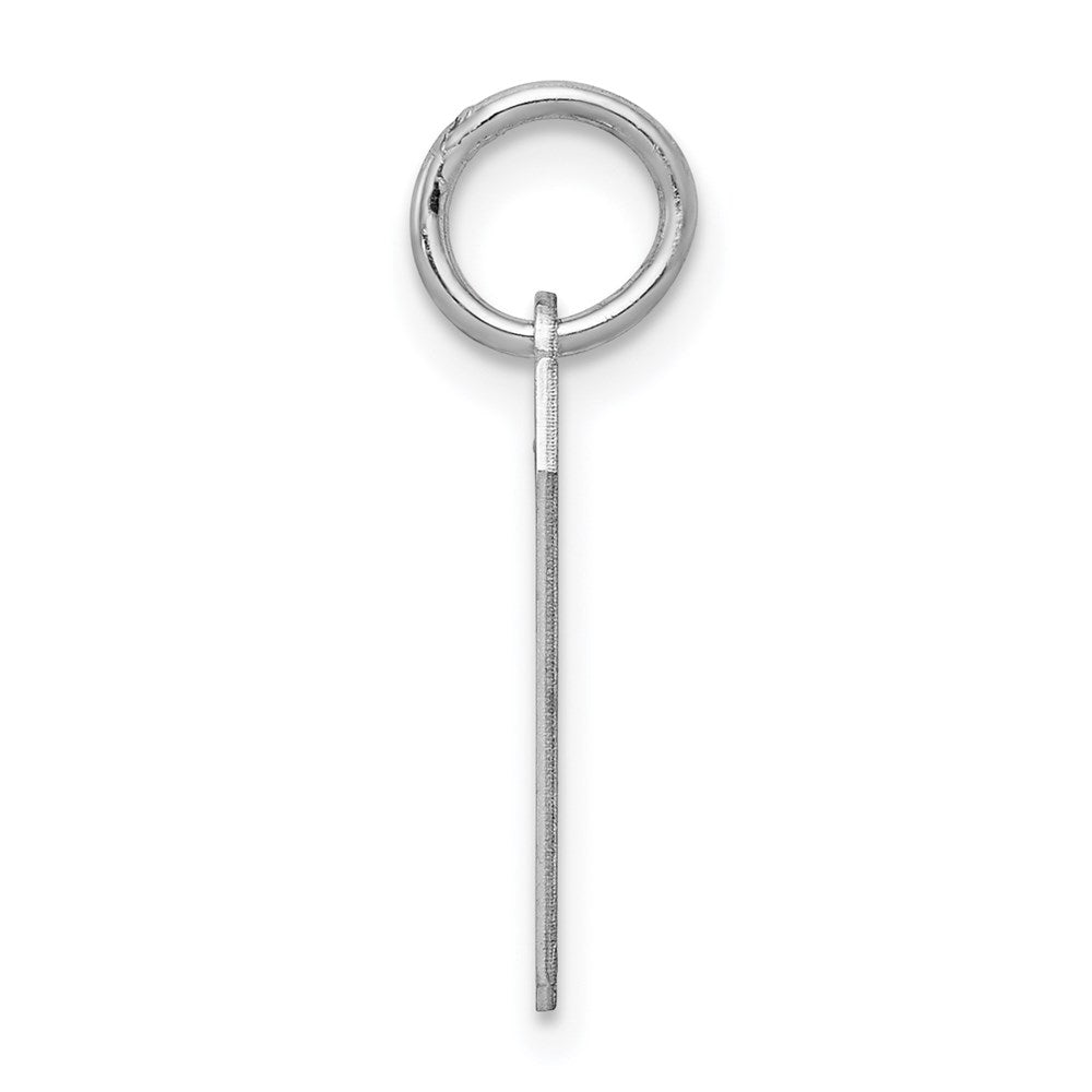 Sterling Silver/Rhodium-plated Polished Number 7 Charm