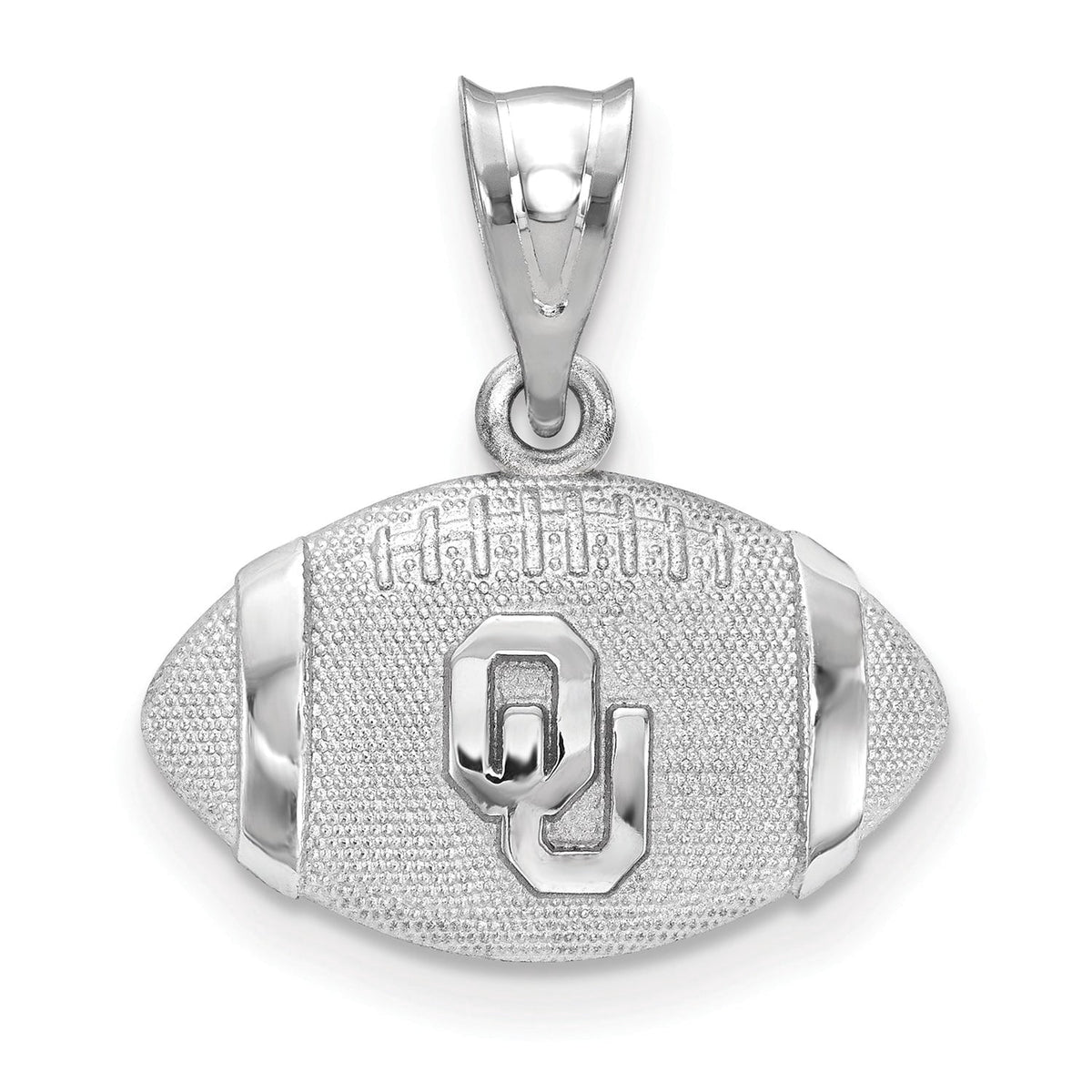 Sterling Silver University Of Oklahoma Football Pendant