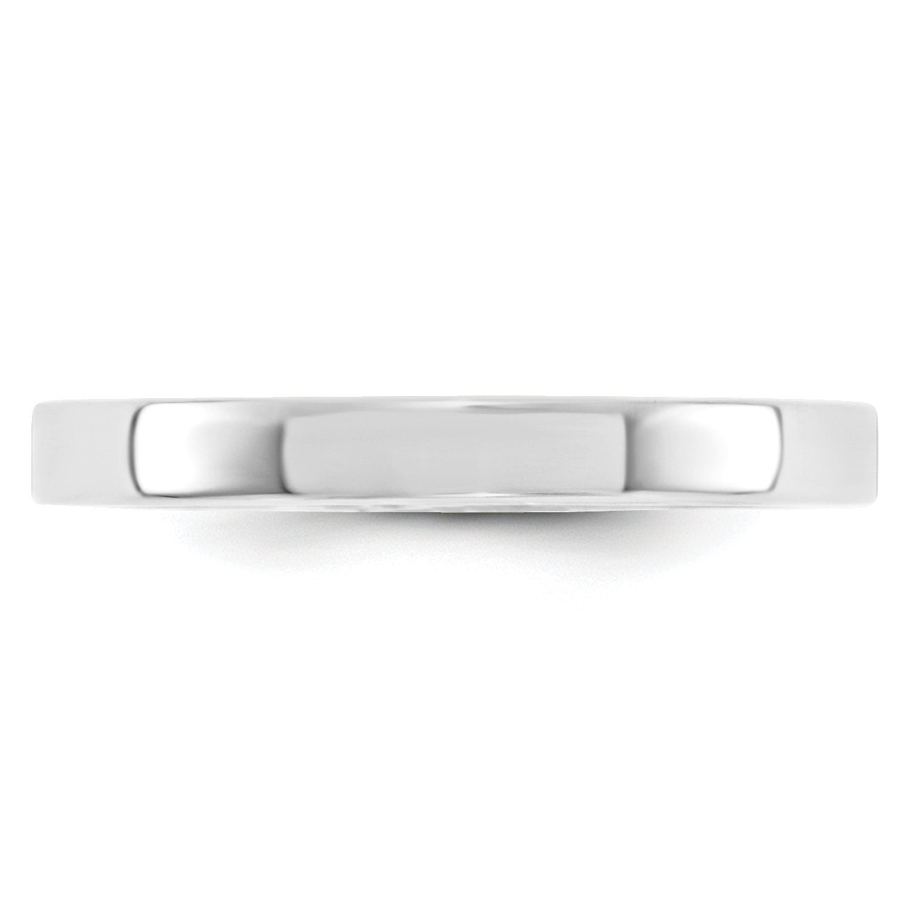10k White Gold 3mm Standard Weight Flat Comfort Fit Wedding Band Size 6