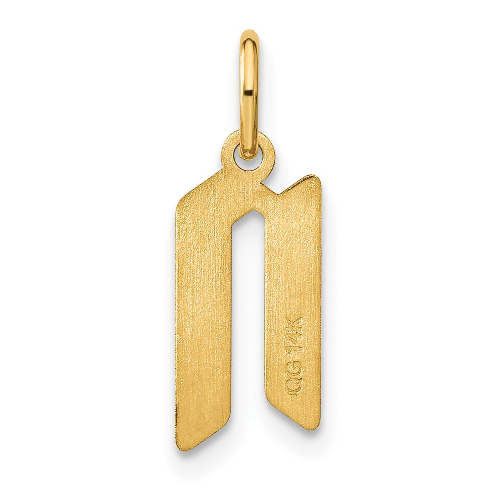 Sterling Silver Gold-plated Letter N Initial Pendant