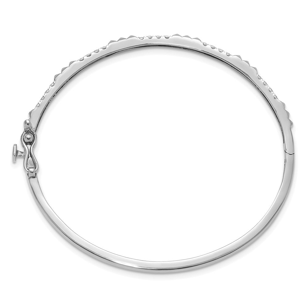 True Origin 14K White Gold 1/2 carat Lab Grown Diamond VS+ F+ 6.75 in Complete Bangle