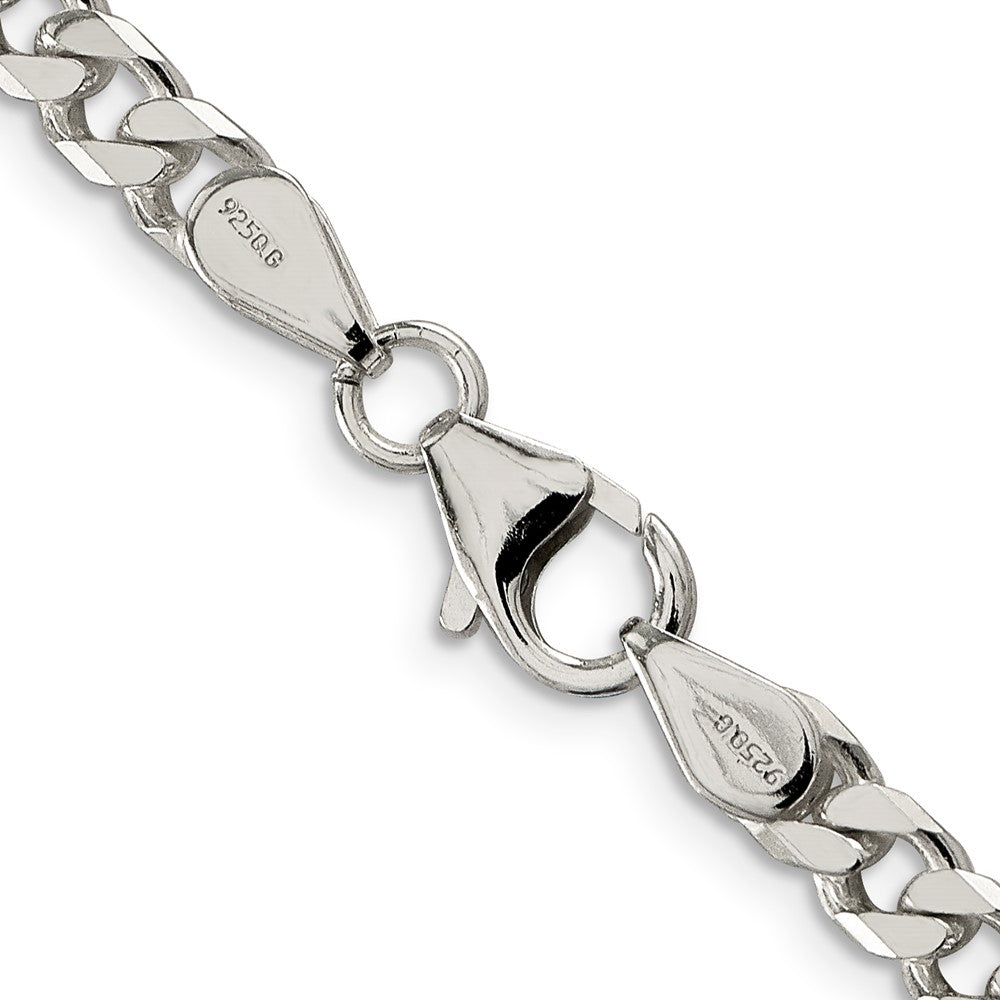 Sterling Silver Polished 5mm Curb Chain 22 Inches