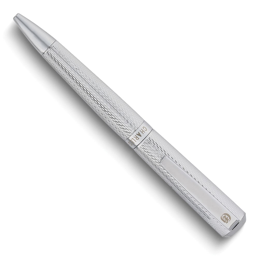 Charles Hubert Silver-tone Textured Art Deco Ballpoint Pen QGM18976
