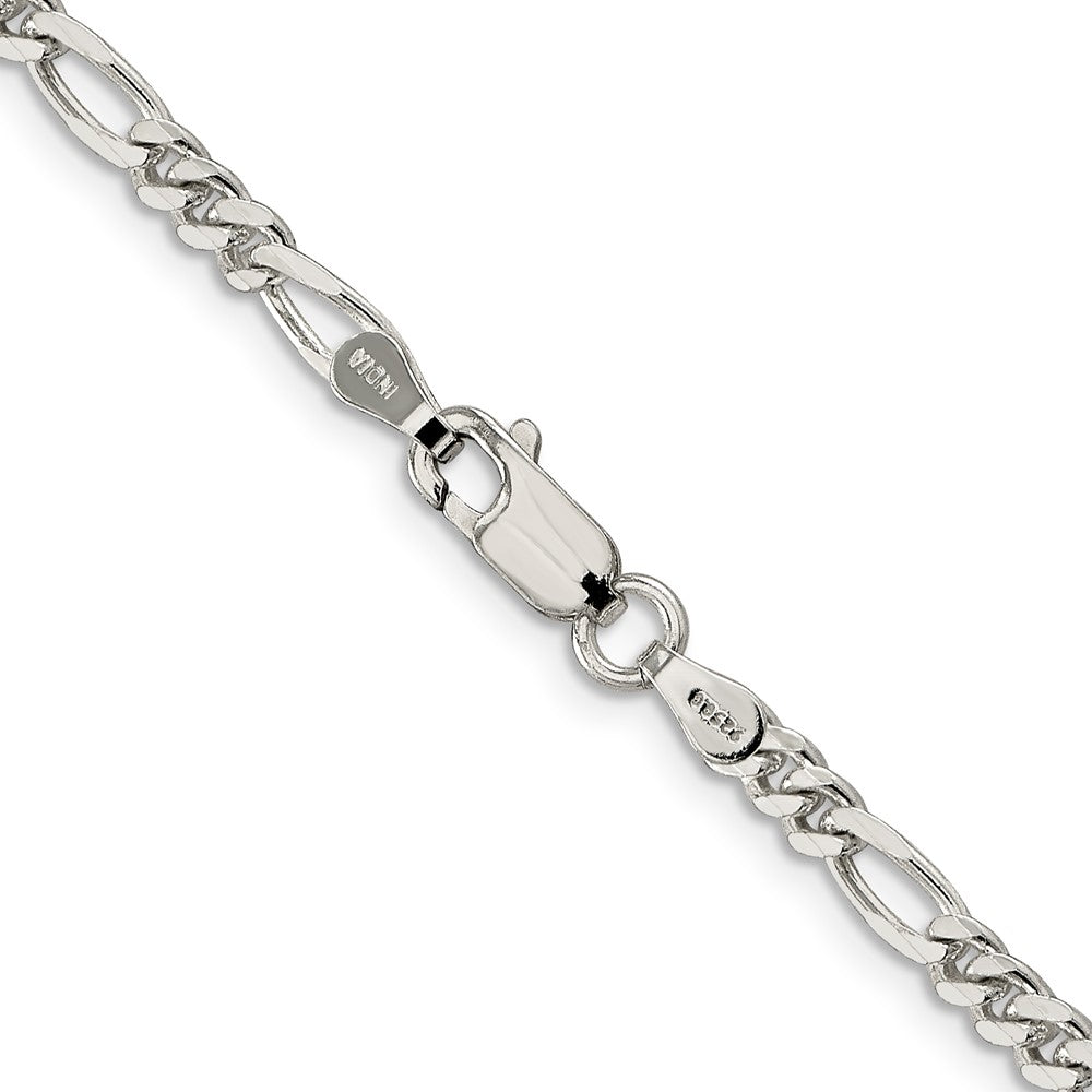 Sterling Silver 3.5mm Figaro Chain 22 Inches