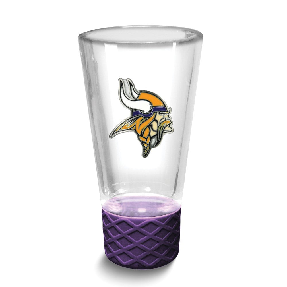 NFL Minnesota Vikings Collectors 4 oz. Shot Glass with Silicone Base