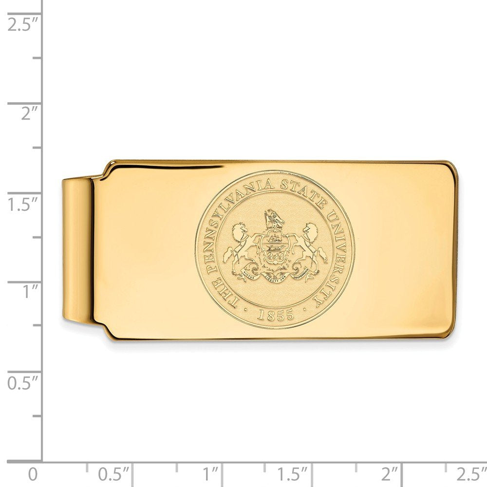 14k Gold Plated Silver Penn State Crest Money Clip