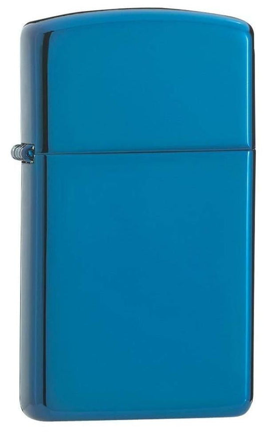 Zippo Slim High Polish Blue Pocket Lighter