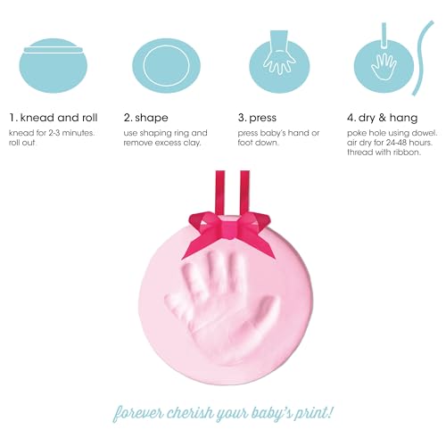 Pink Babyprints Keepsake Pink (year round) Ornament with Clay Tools and Instructions QGM15717