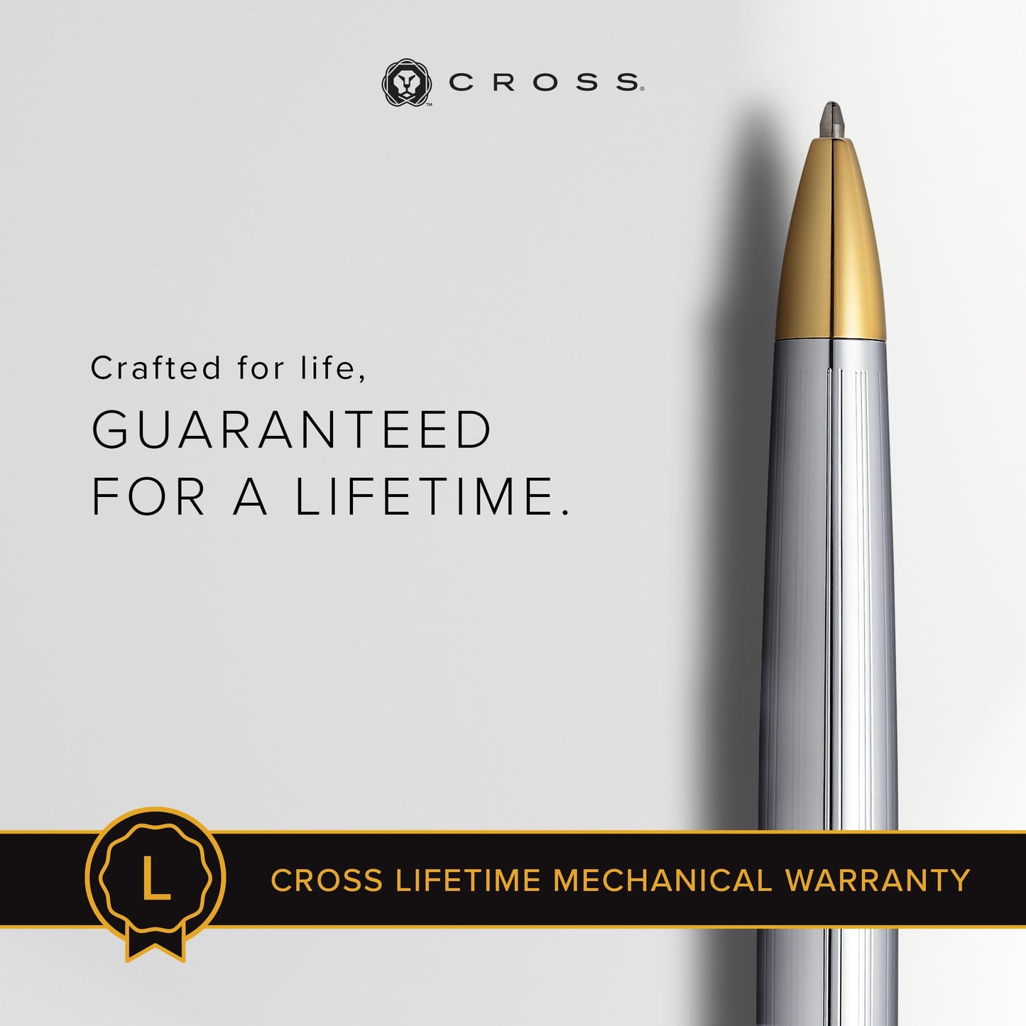 Cross Townsend Medalist Refillable Ballpoint Pen, Medium Ballpen, 23 Carat Gold-Plated Appointments, Includes Luxury Gift Box