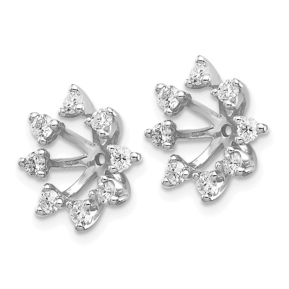 14K White Gold Fancy Diamond Earring Jacket Mountings