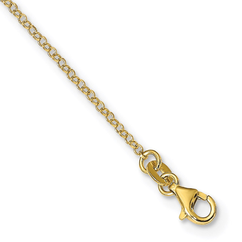 Sterling Silver Gold-tone Fancy w/ 1.5in Necklace