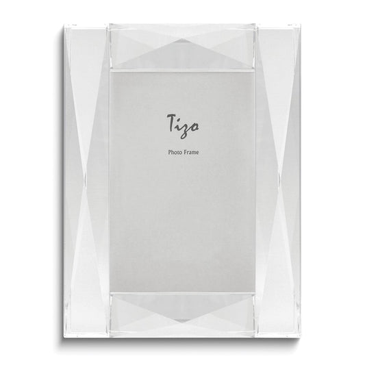 Crystal Glass Diamond-cut 4x6 Frame QGM22509