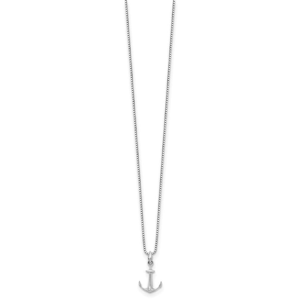 White Ice Sterling Silver Rhodium-plated 18 Inch Diamond Necklace with 2 Inch Extender 18 Inches