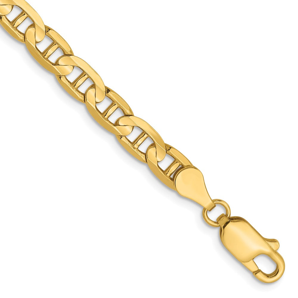 14K 4.5mm Concave Anchor Chain 8  inches