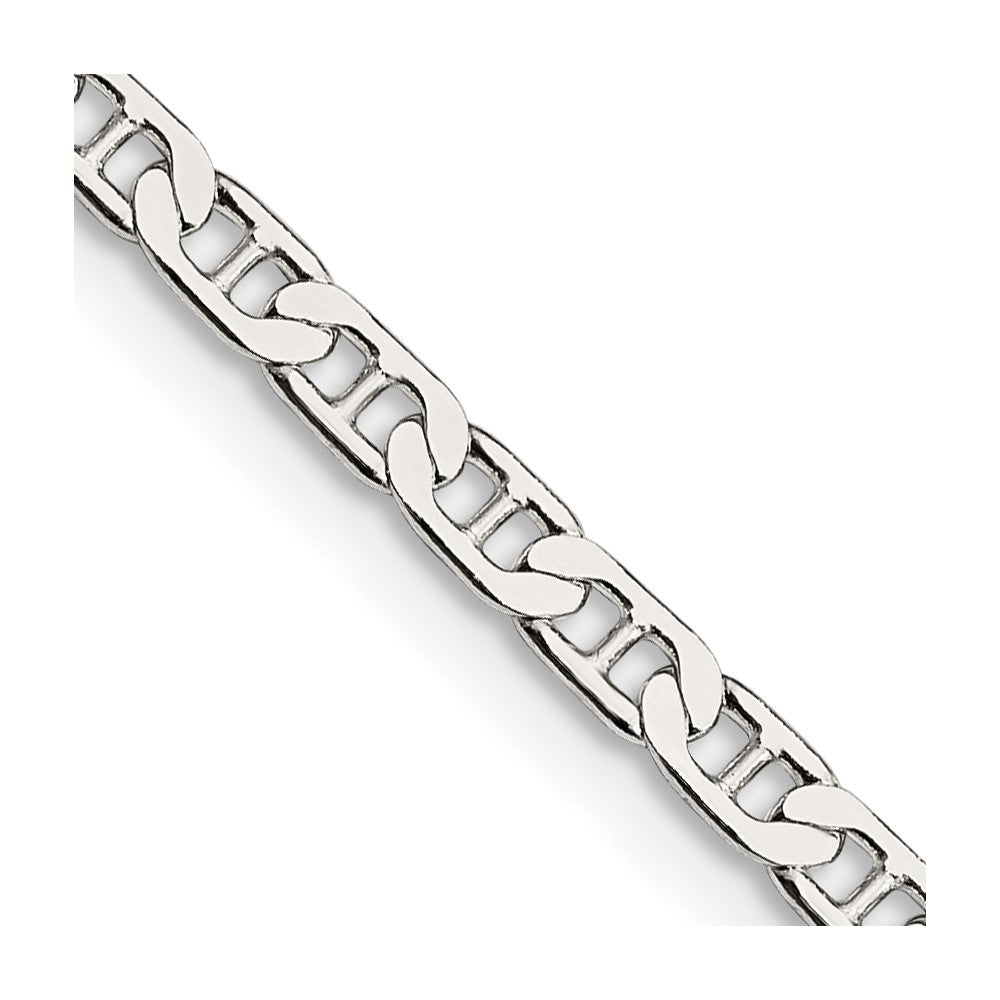 Sterling Silver 3mm Flat Anchor Chain 18 Inches