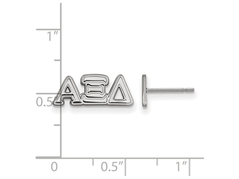 Sterling Silver Official Licensed Greek Sororities Alpha Xi Delta (???) XS Post Earrings