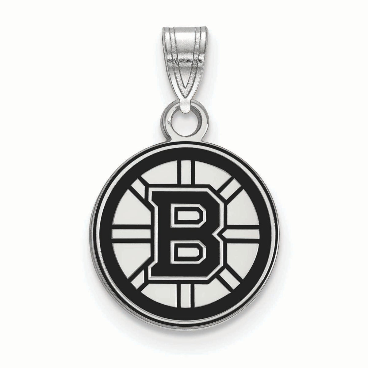 Women's Boston Bruins Sterling Silver Small Enamel Pendant