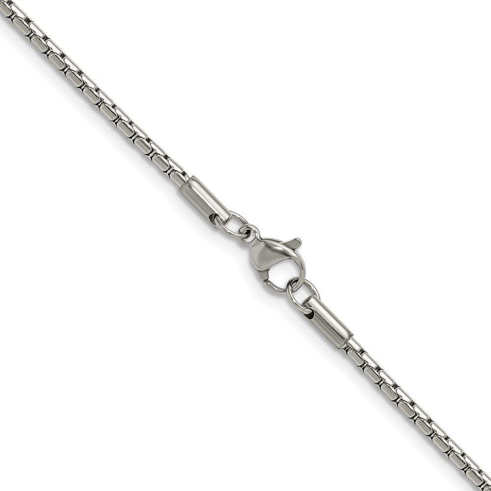 Chisel Stainless Steel Polished 1.7mm 18 inch Elongated Box Chain
