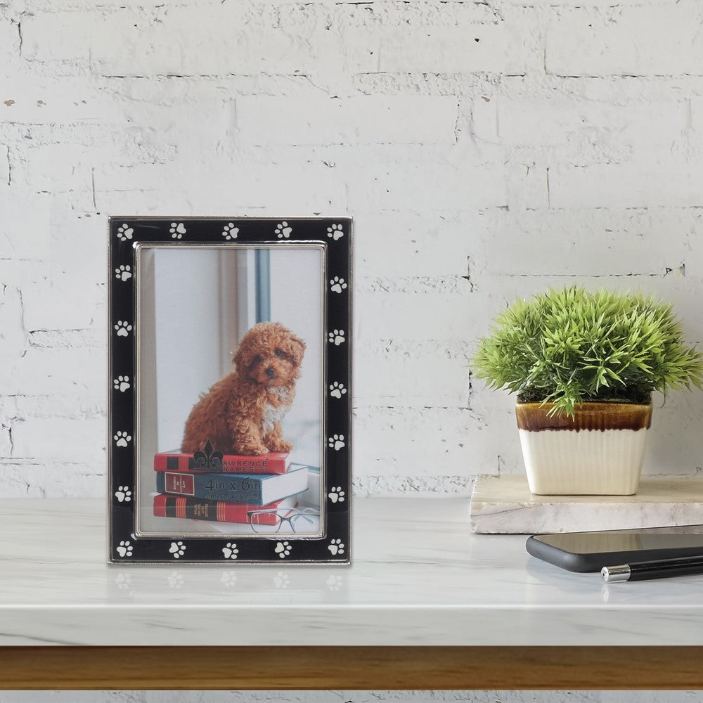 Black Paw Print 4x6 Photo Frame
