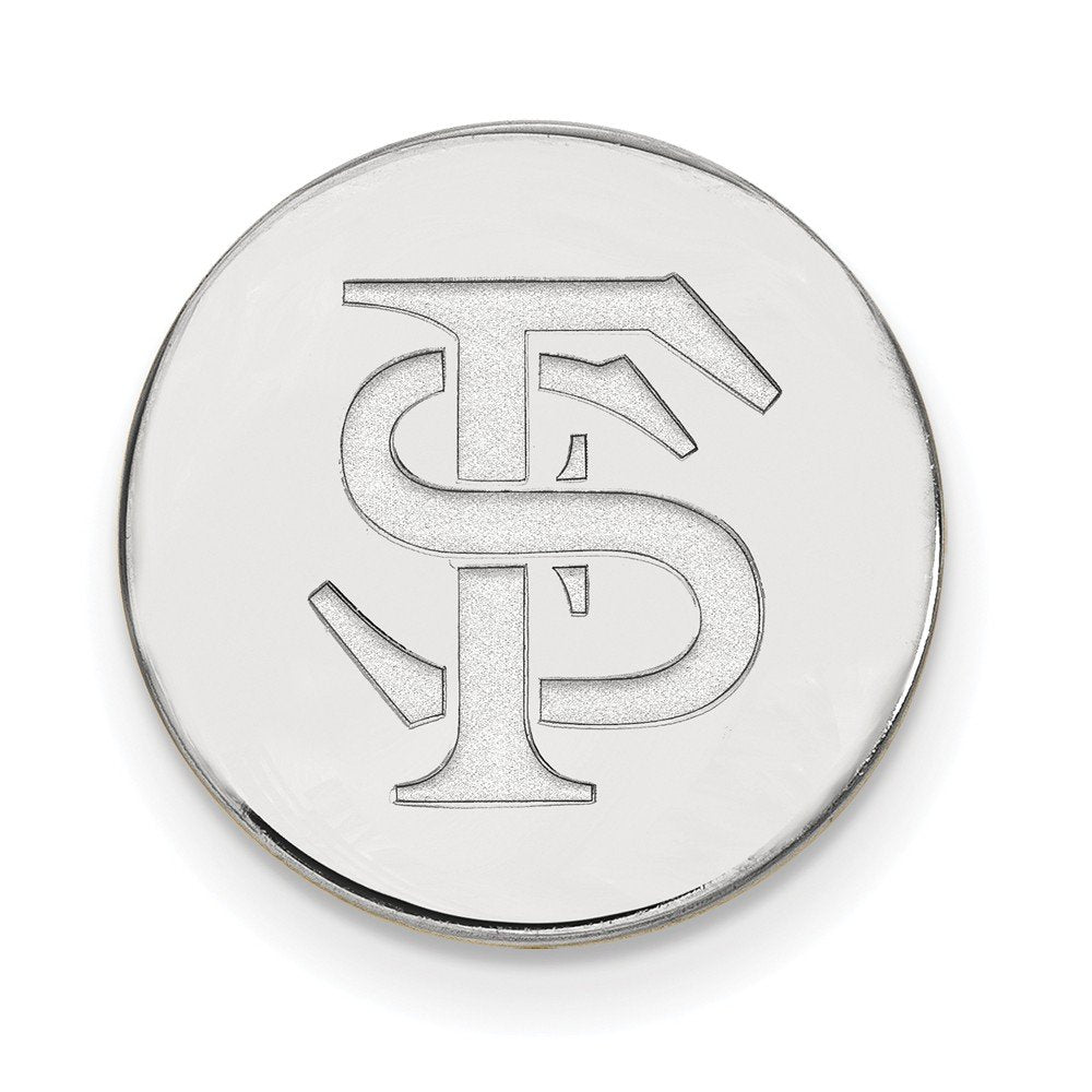 LogoArt Sterling Silver Rhodium-plated James Madison University Crest Lapel Pin
