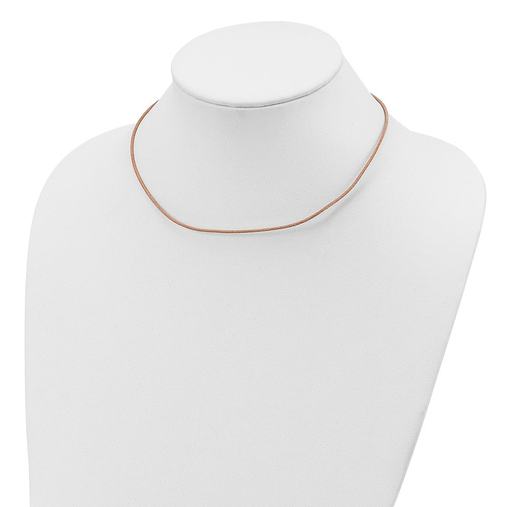 Sterling Silver 18inch 1.5mm Natural Leather Cord Necklace 18 Inches