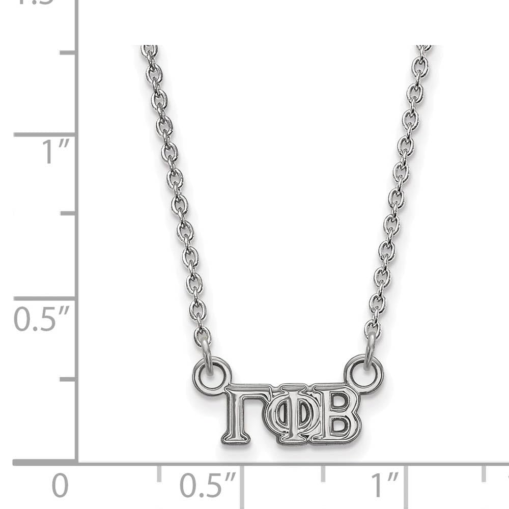 Sterling Silver 18in Official Licensed Greek Sororities Gamma Phi Beta (???) XS Pendant w/ Necklace