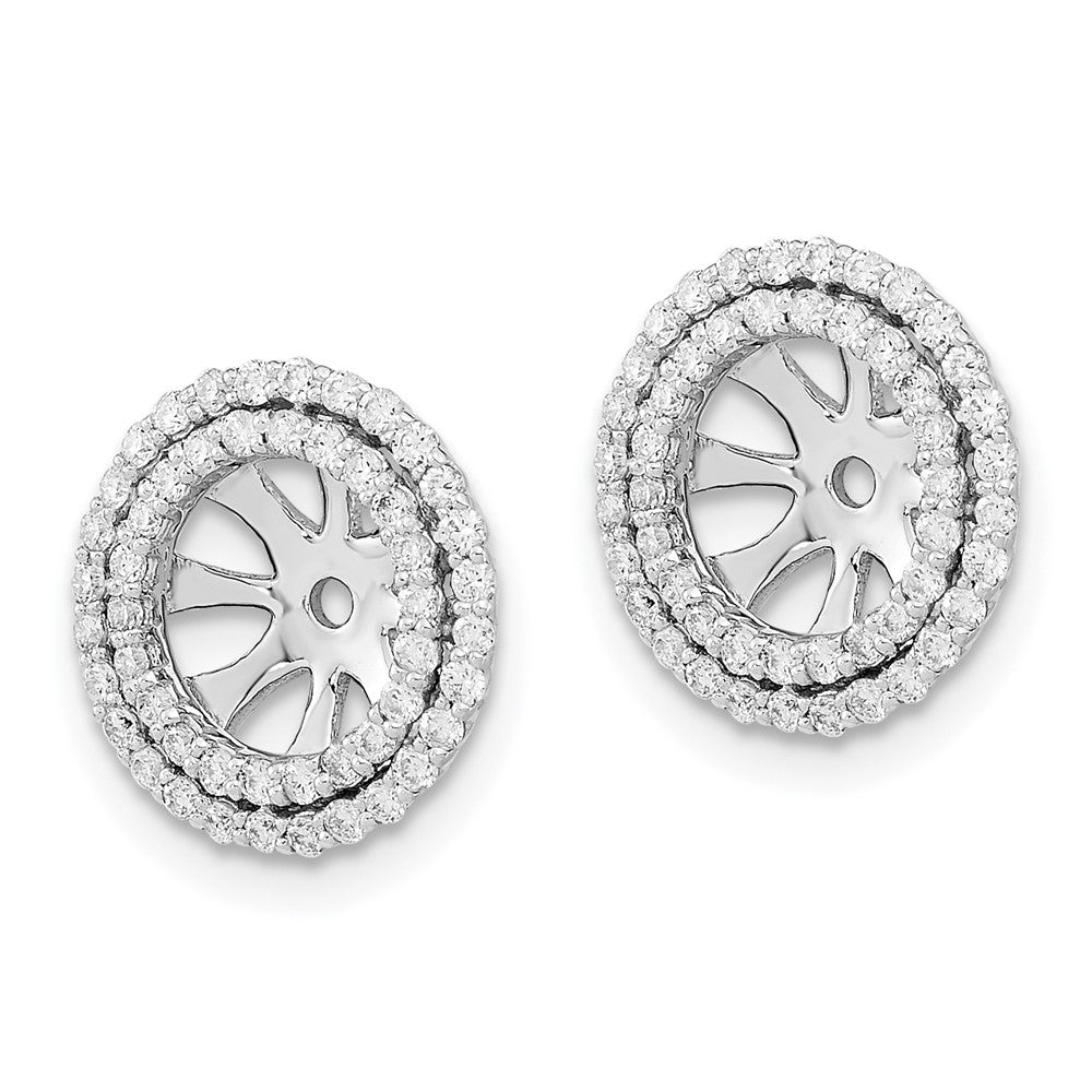 14k White Gold Diamond Earring Jackets