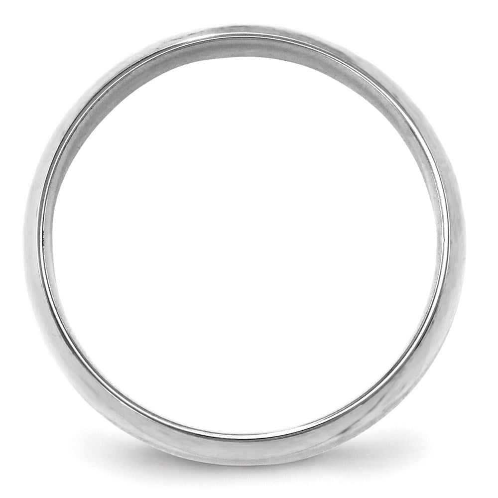 10k White Gold 6mm Lightweight Comfort Fit Wedding Band Size 8.5