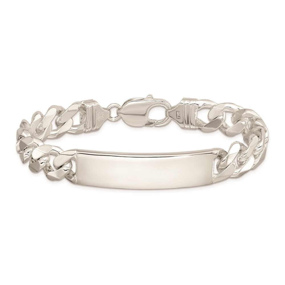 Sterling Silver Curb Link ID Bracelet 8 inches