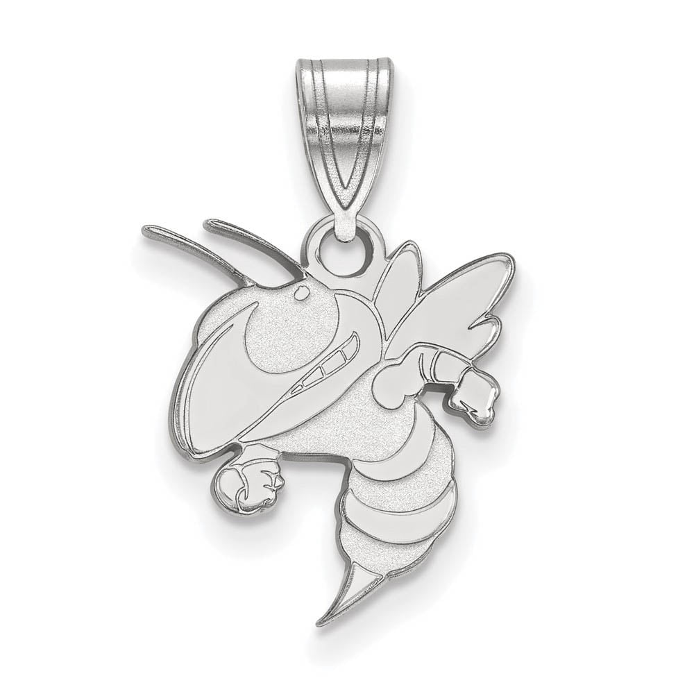 LogoArt Sterling Silver Georgia Institute Of Technology Medium Pendant Necklace