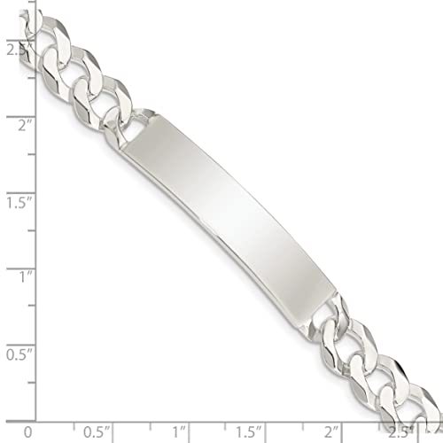 Sterling Silver Curb Link ID Bracelet 8.5 inches