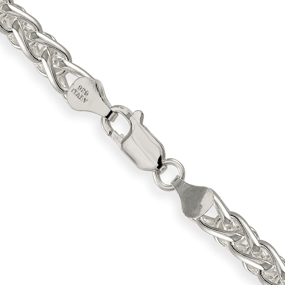 Sterling Silver 6mm Round Spiga Chain 26 Inches