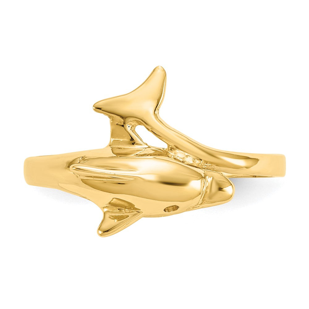 14k Dolphin Ring Size 6