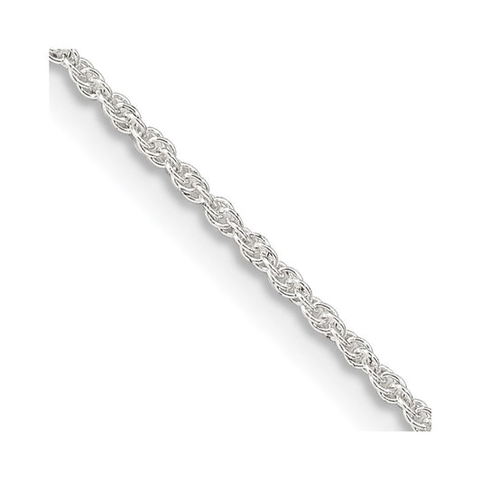 Sterling Silver 1.3mm Loose Rope Chain 16 Inches
