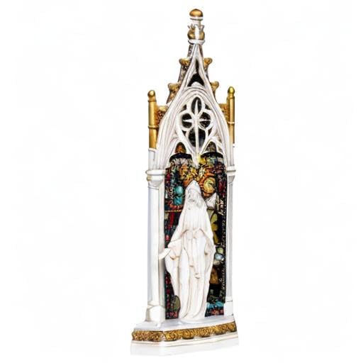Joseph's Studio by Roman - Our Lady of Grace Arch Window LED Figure, Renaissance Collection, 11.75" H, Resin and Stone, Religious Gift, Decoration, Battery Operated