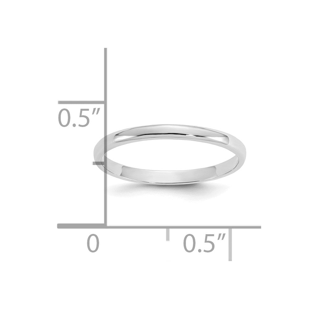 14K White Gold Madi K Polished Ring Size 3