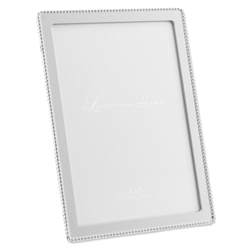 LawrenceFrames 710757 5 x 7 in. Bead Picture Frame, Silver