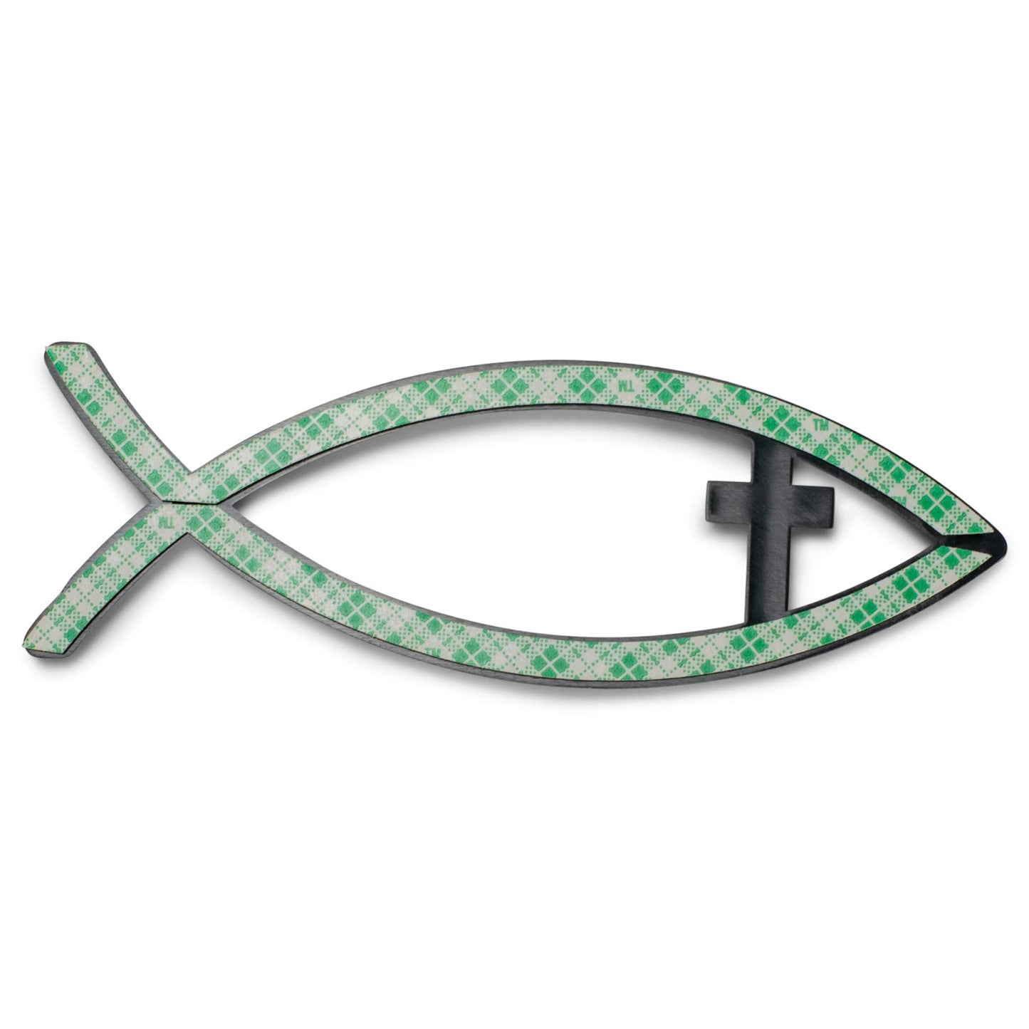 Dicksons Inc AE-105-S Auto Emblem Silver in Cross Fish - Pack of 6