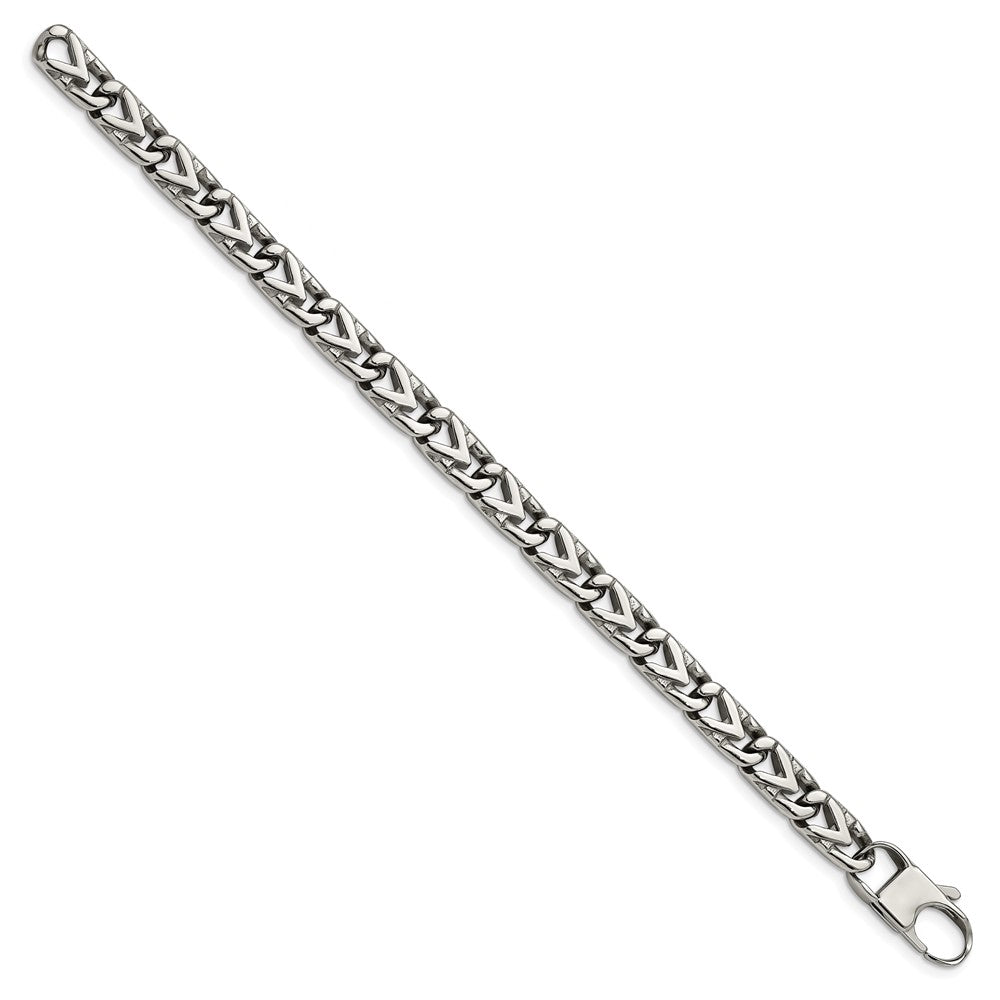 Stainless Steel Polished 8mm 8.5in Bracelet 8.5 inches
